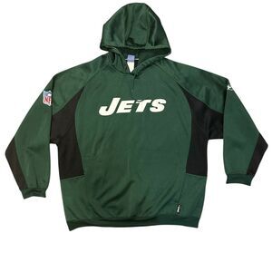 New York Jets Hoodie XXL NFL Team Apparel Reebok Pullover Very Good Condition